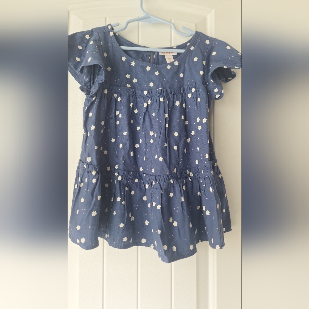 Blue Floral Kids Top